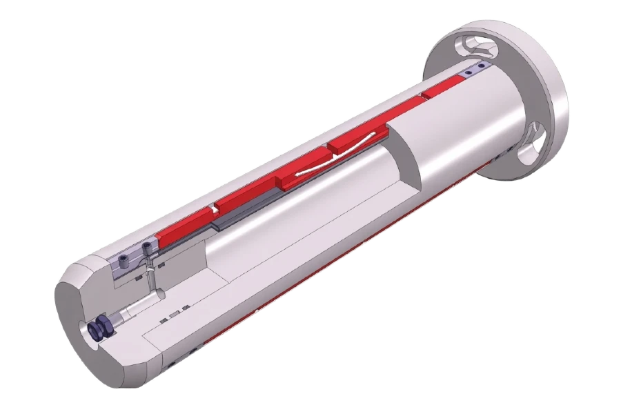 Cross-section diagram of a winding chuck